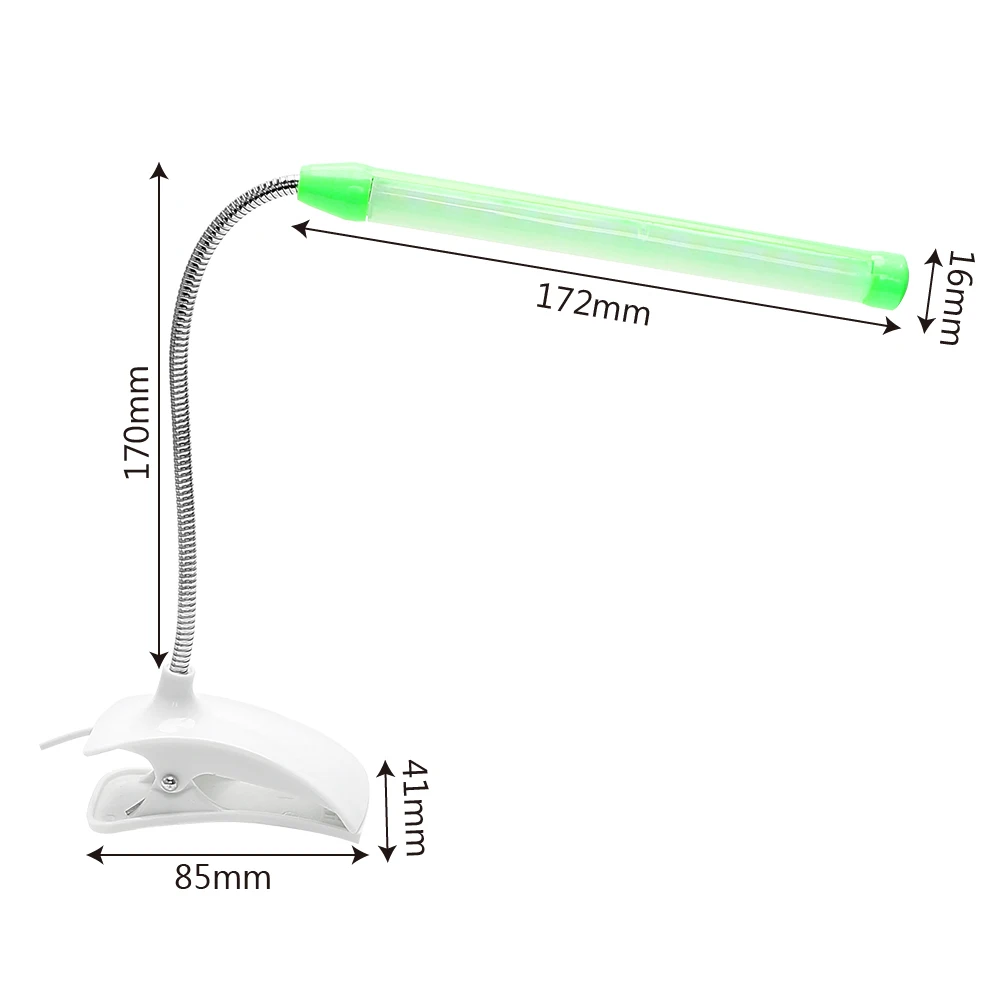 Гибкая светодиодная настольная лампа гусиная шея чтение светильник Портативный
