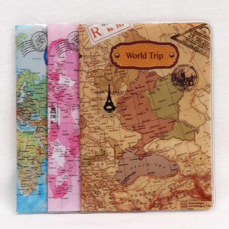 

New Have A Nice Trip Passport Holders Men/women Travel Passport Cover Bag Pvc Leather 3D Design Cover On The Passport For Travel