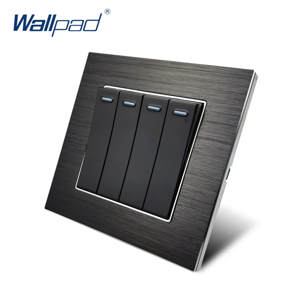 Горячая Распродажа 4 Gang 1 Way переключатели Wallpad роскошный настенный светильник ель