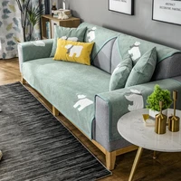 nordic simple modern sofa cover fashion cartoon fabric sofa set living room furniture non slip chenille chair back towel 12 new