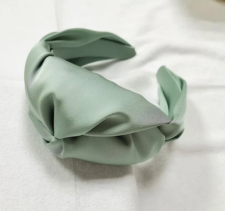 

Free shipping sweet Satin big knot hairbands ins wide girl's headbands lady's headwear hair accessories