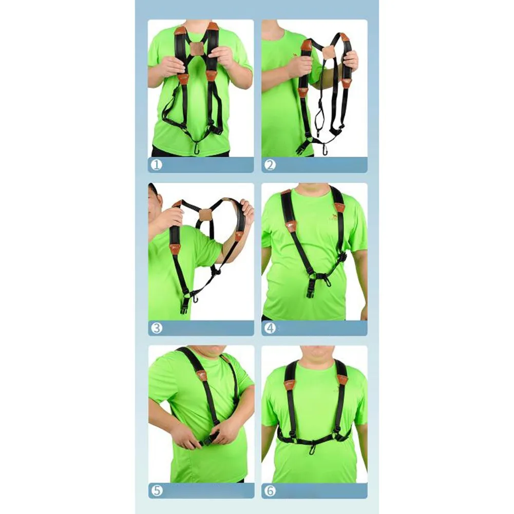 Saxophone Strap Adult Child Adjustable Soft Double Shoulder For Alto Tenor Sax Baritone Soprano Saxophones Leather Harness | Спорт и
