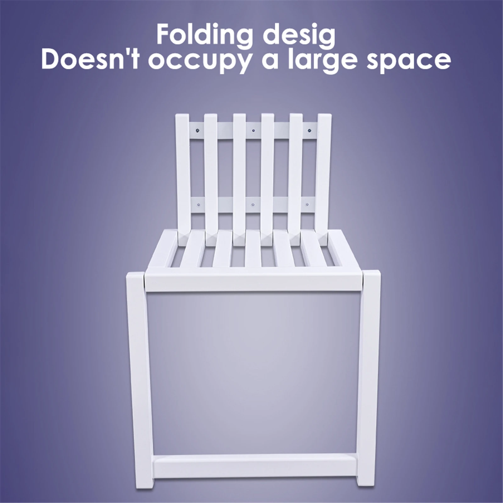 Настенный Складной стул из массива дерева для веранды дверь обувного шкафа