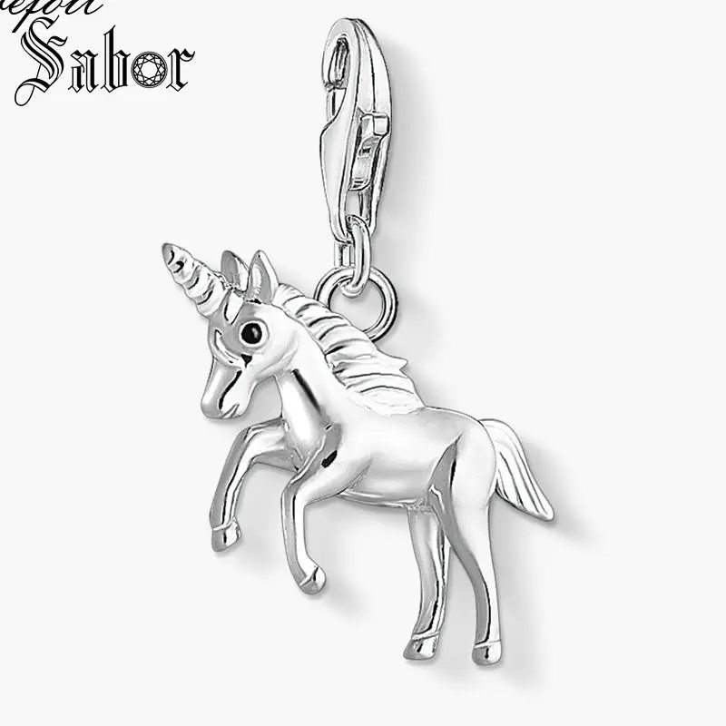 Ювелирные изделия подвеска с единорогом лошадью модные ювелирные посеребренный