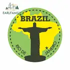 EARLFAMILY 13 см x 13 см Автомобильная наклейка бразильский Рио де Жанейро тонкая наклейка автомобильный мотоциклетный шлем украшение водонепроницаемые автомобильные аксессуары
