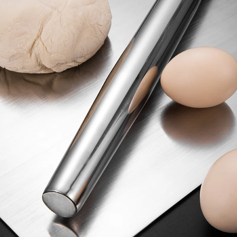304 Скалка из нержавеющей стали бытовой кухонный инструмент для выпечки муки