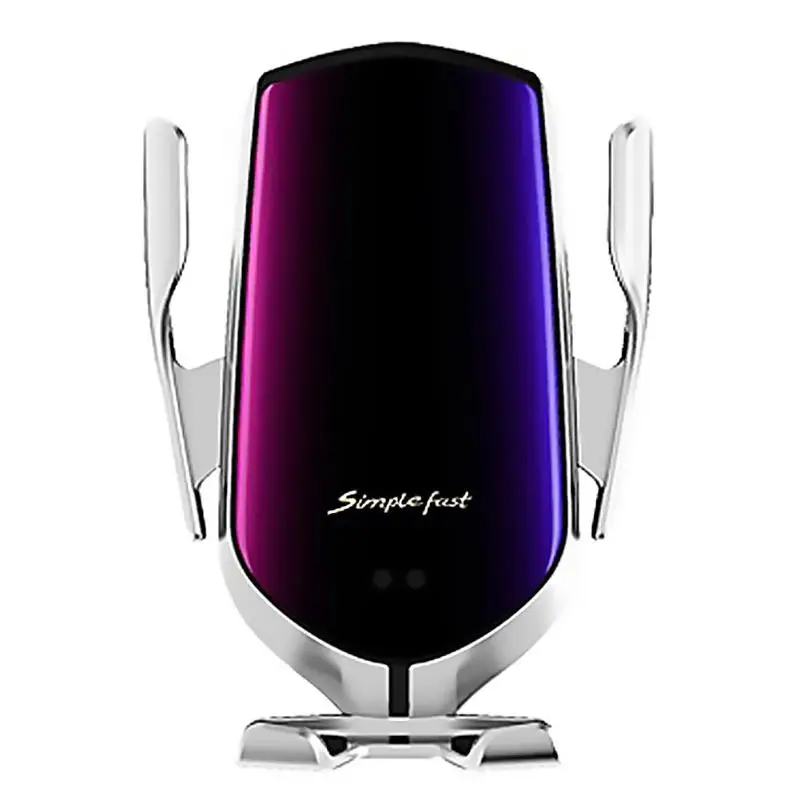 Silver without GPS R1 10W универсальное беспроводное автомобильное зарядное устройство инфракрасный датчик Быстрая зарядка держатель для мобильного телефона зарядная док-станция для iPhone samsung - Цвет: Silver without GPS