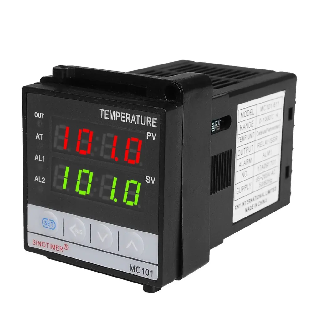 

Регулятор температуры SINOTIMER с коротким кожухом, PID регулятор температуры, термостат, релейный выход SSR, сигнализация теплового и холодного охлаждения