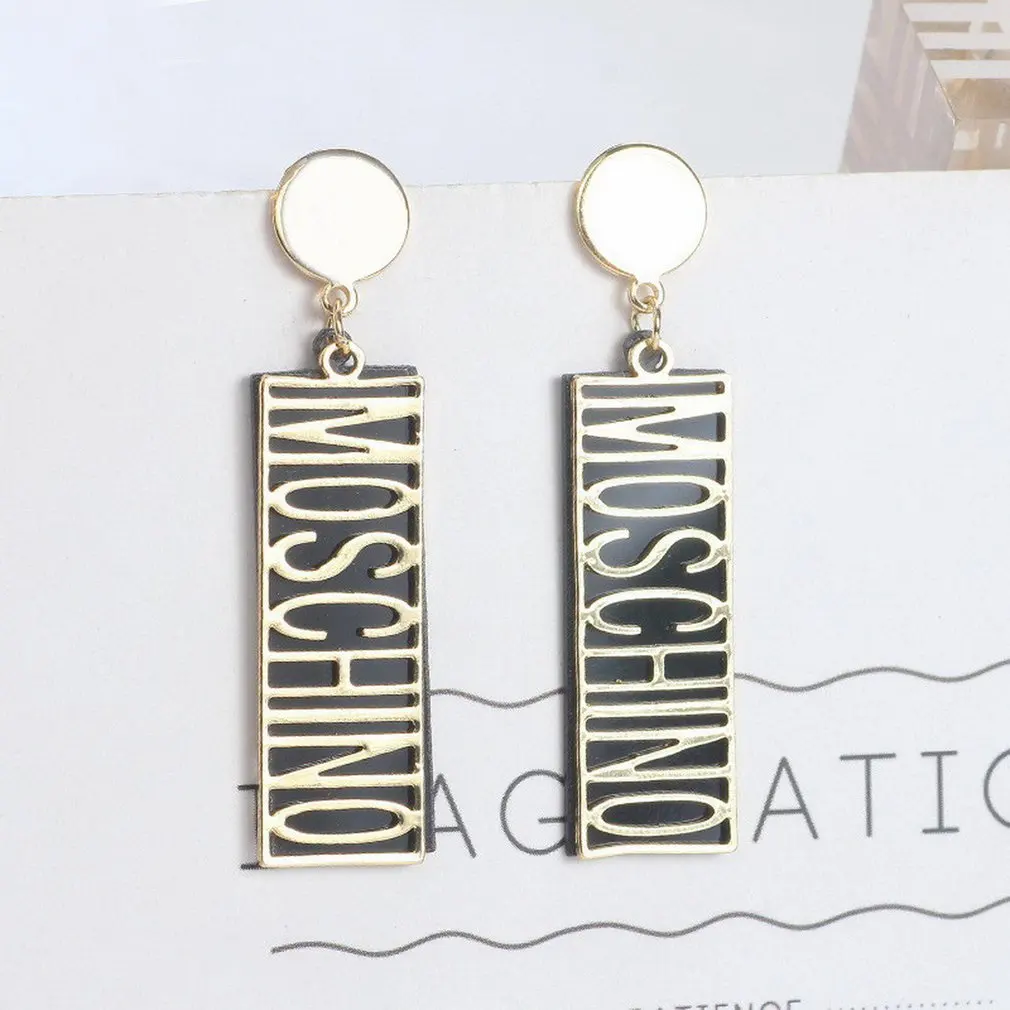 Модные серьги гвоздики в Корейском стиле с цифрами из сплава для ушей женские