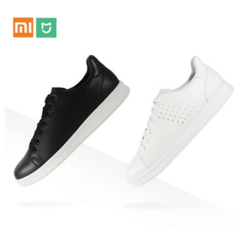 Оригинальные мужские кожаные кроссовки Xiaomi Mijia модные удобные нескользящие из