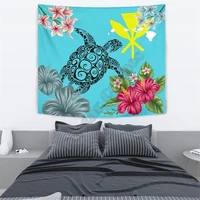 hawaii kanaka turtle hibiscus plumeria tropical tapestry 3d printed tapestrying rectangular home decor wall hanging