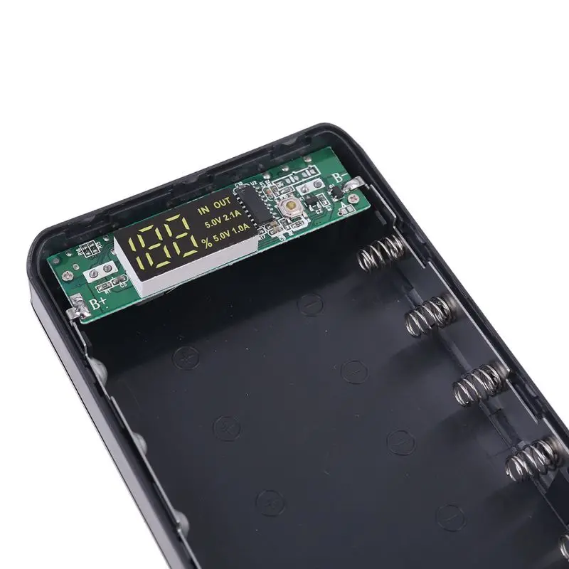 Чехол для внешнего аккумулятора 5 в с двойным USB10x18650 цифровым дисплеем мобильный
