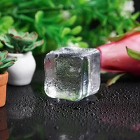 1pcs artificial acrylic reusable clear fake ice cubes props party drink photography crystal whisky display decor wedd cubes h9j5