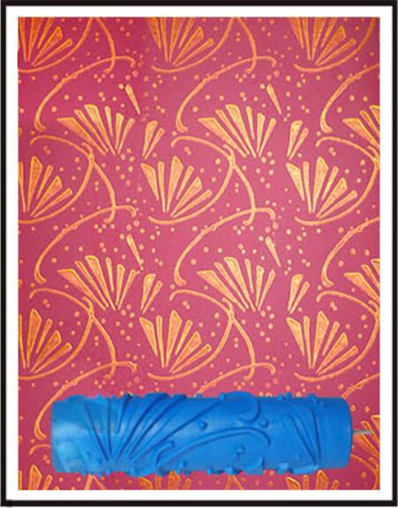 27 шаблонов для украшения стен краска 7 дюймов резиновый ролик щетка головка без