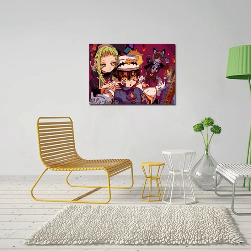 

29.7cm*21cm 8 pcs Japanese Anime Demon Slayer Picture Art Home Decor Quality Canvas Painting Poster Bedroom Living Room Wall