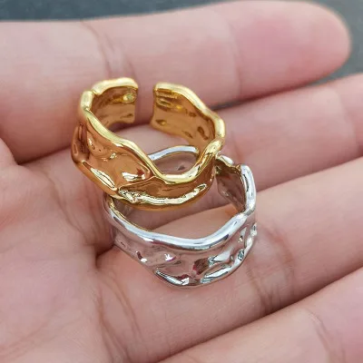 2019 простое Европейское и американское Латунное позолоченное Открытое кольцо