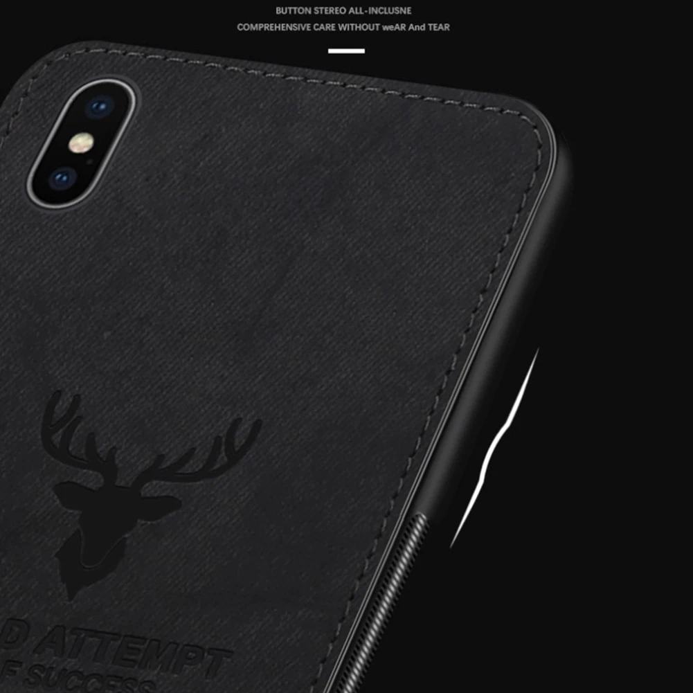 Автомобильный Магнитный тканевый чехол для iPhone 11 Pro Max X XS XR 8 с рисунком оленя, встроенный Магнит, мягкий ТПУ противоударный чехол для huawei mate 30 Pro