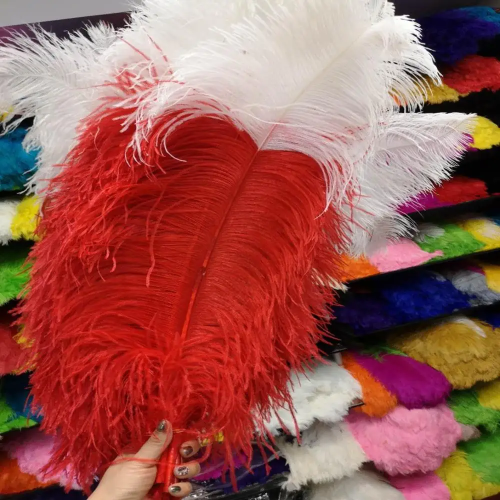 Перья страусиные Pretty двухцветные перья страуса 12 цветов 26 28 дюймов/65 70 см