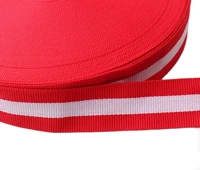 white red stripe soft webbingribbon diy clothing shoes bag beltsone inch webbing belt supplies by the yard 125mmrb70