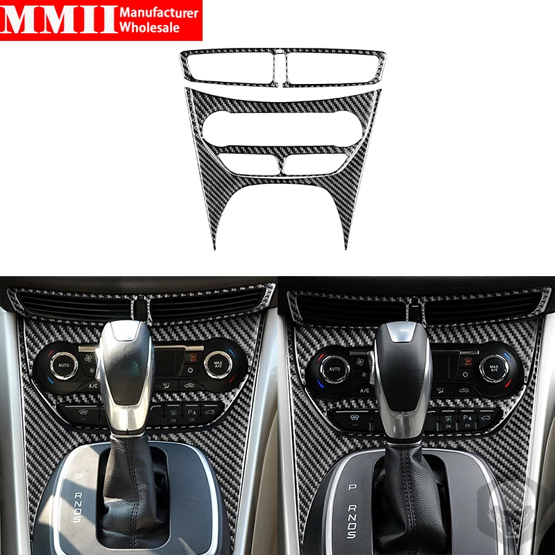 

FOR Ford Escape/Kuga 2013-2016 Real Carbon Fiber Vehicle`s Gear+Vehicle Air Conditioner+Central Hole Stickers