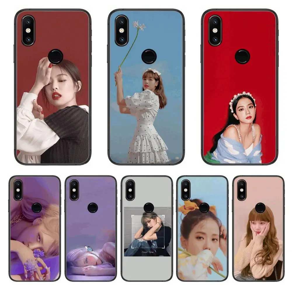 

Girl group blankpink Phone Case For xiaomi M2 C3 X3 F2 Lite NFC 6 5 x Poco k30 Pro Anime Black Cover Silicone Back Pretty