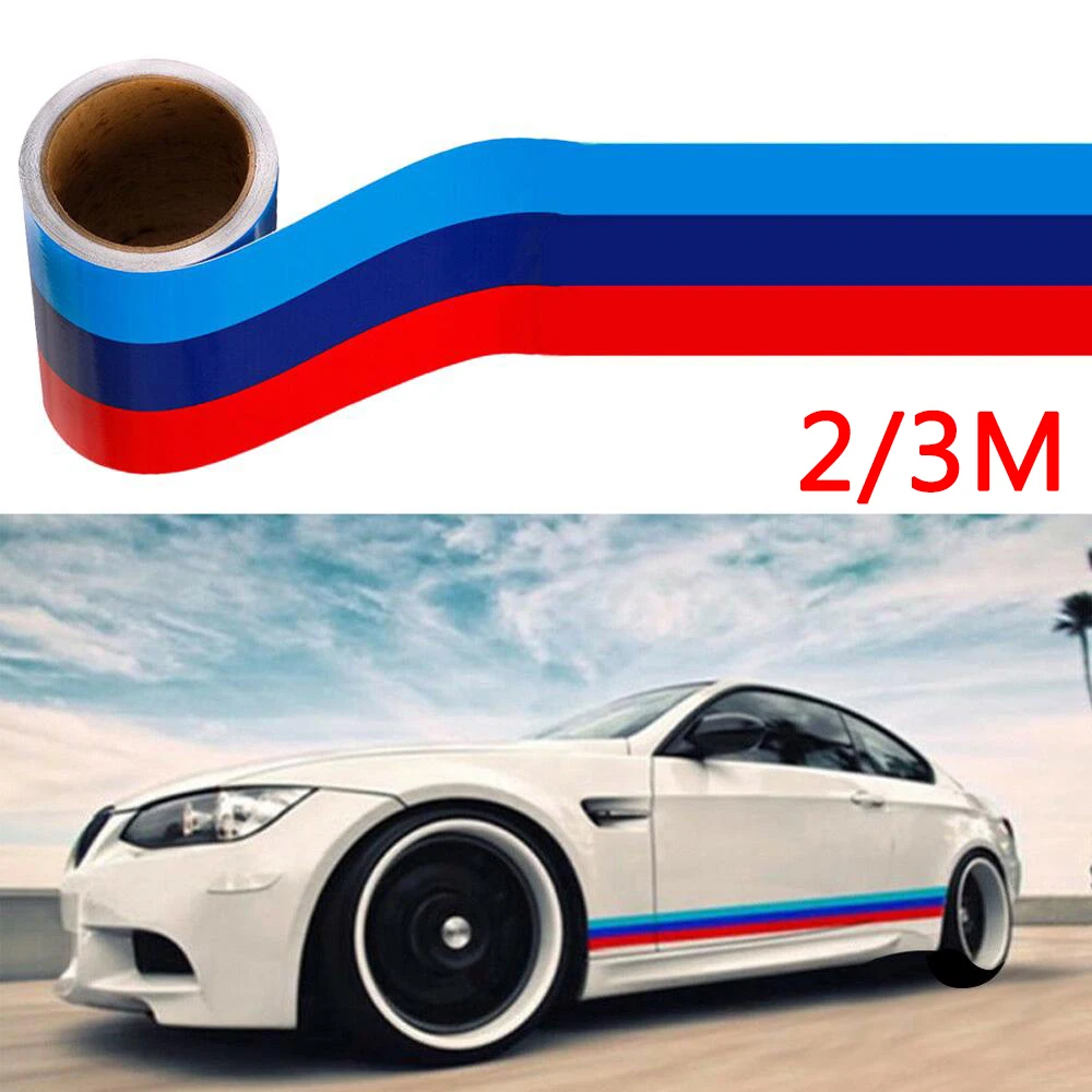 

Автомобильная виниловая графическая наклейка 2/3 M, наклейка s и M-цветная полоска, автомобильная Виниловая наклейка для BMW M3 M4 M5 M6 3 5 6 7 Series