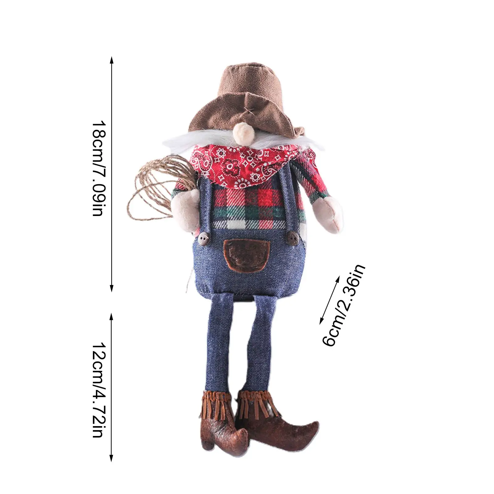 

Western Cowboy Style Long-legged Rudolph Doll Faceless Doll Dwarf Doll Decoration St Patricks Day Decor
