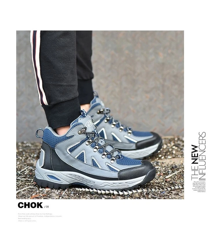Dropshipping Big Size Night work Reflection Anti-smashing Anti-pirecing Lightweight Breathable Mesh Steel Toe Men Safety Shoes