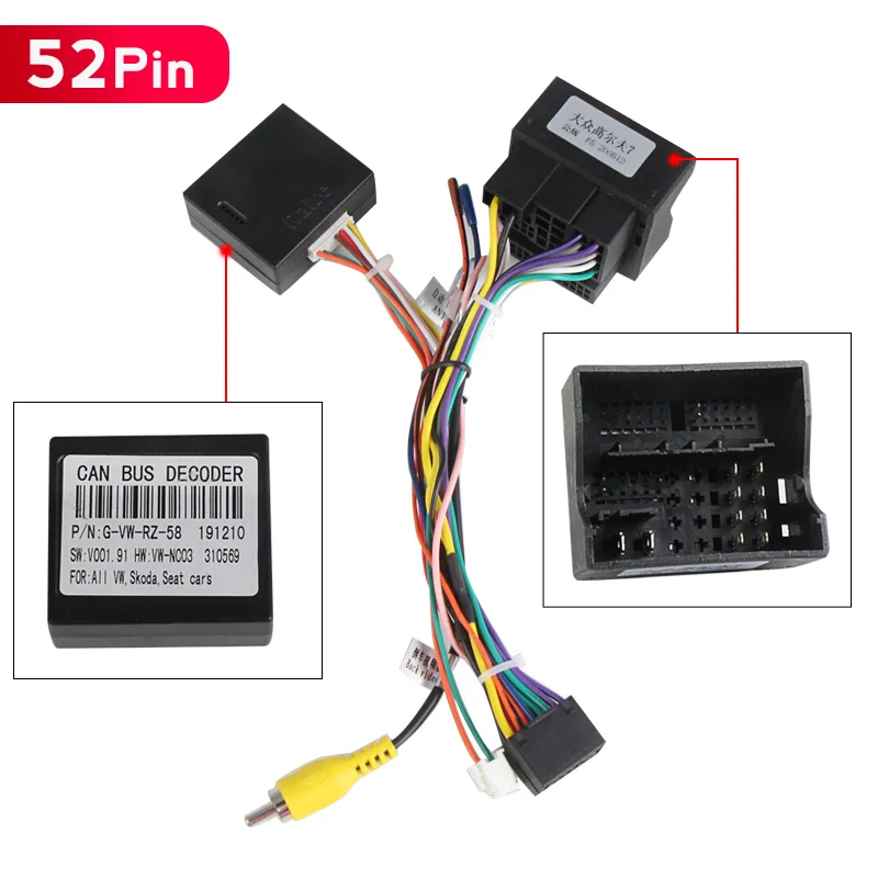 Автомобильный DVD-проигрыватель MEKEDE 40PIN 52PIN для Volkswagen Golf 5/6/Polo/Passat/Jetta/Tiguan/Touran/Skoda -