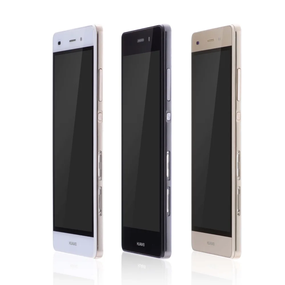 Дисплей для HUAWEI P8 Lite LCD в сборе с тачскрином на рамке 5.0‘’ черный белый золото