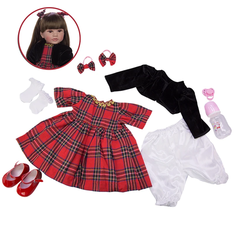 

60CM Early Childhood Education Cute Cute Reborn Doll Simulation Baby Imported Soft Silicone Toy Birthday Christmas Gift