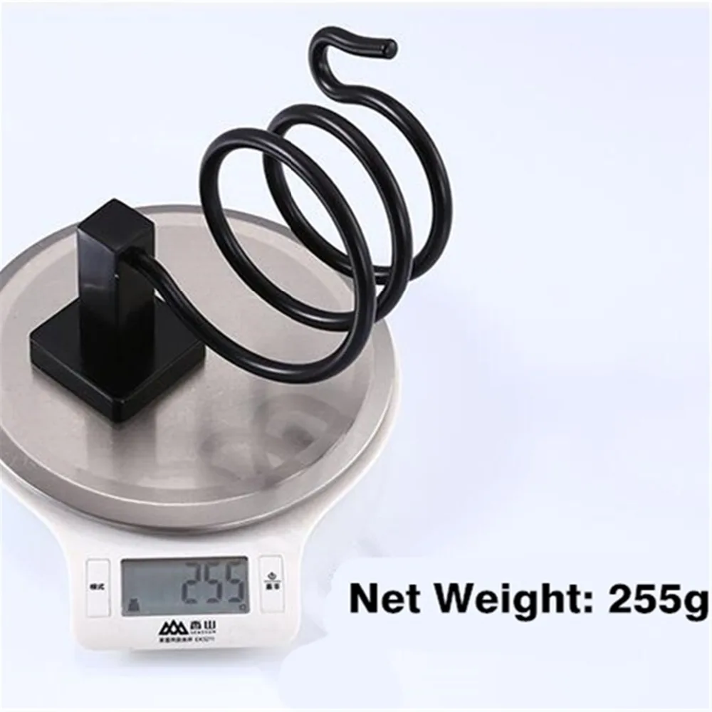 

Durable Stainless Steel Wall Mount Black Hair Dryer Holder Bathroom Hair drier Storage Shelves Barber Shop Shelve