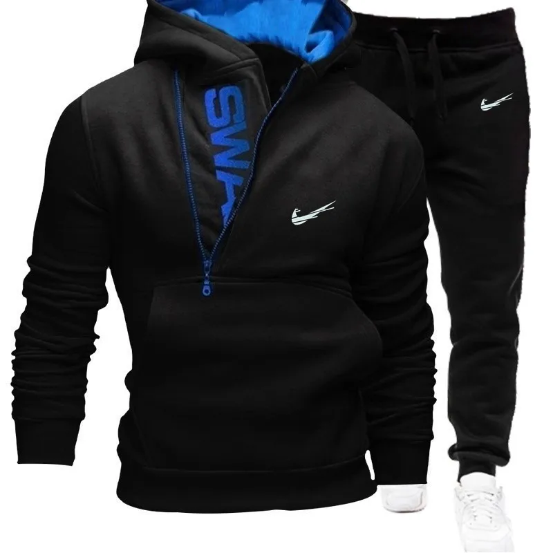 

Autumn and winter INIKE new suit casual fashion sports hooded sweater printed letter suit sportswear cardigan set