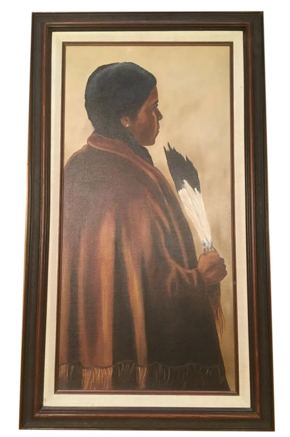 Старый художник ручная роспись на холсте: примитивные жители Европы и Америки