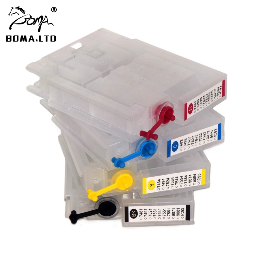 1 комплект Европейский T755 T7551 пополняемый картридж для чернил Epson WF-8010 WF8010