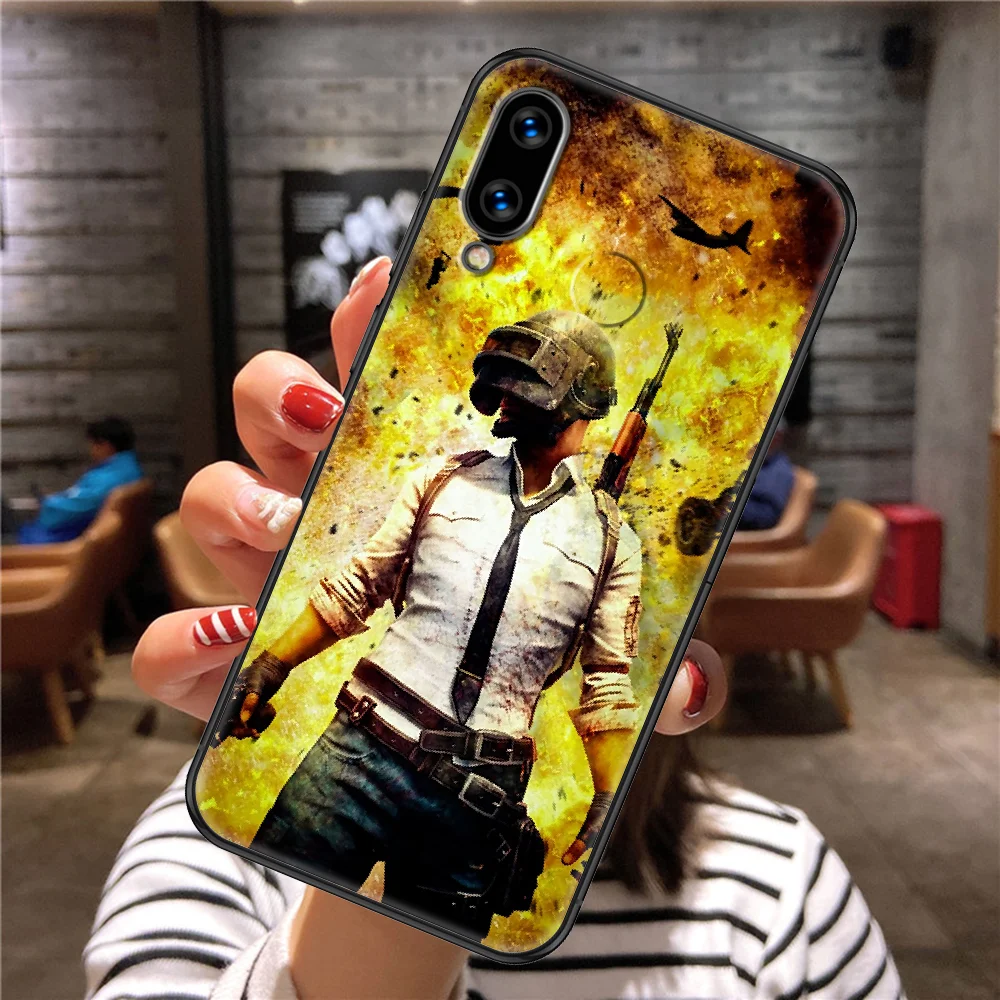 Чехол для телефона с игрой PUBG Huawei Honor 6 7 8 9 10 10i 20 A C X Lite Pro Play черный роскошный