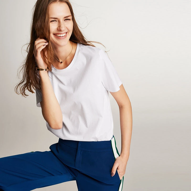 Женская базовая футболка в стиле харадзюку летняя черная серая белая хлопковая с