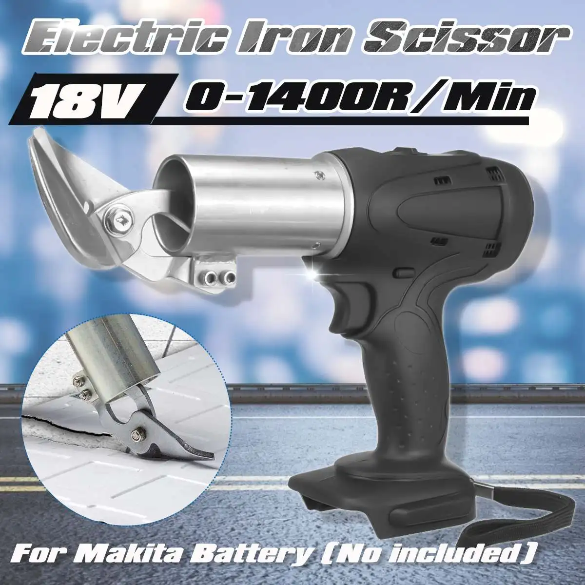 

Electric Cordless Iron Scissors Metal Cutting Tools Shear Cordless Sheet Shears Carbon Steel Stainless Cutter For Makita Battery
