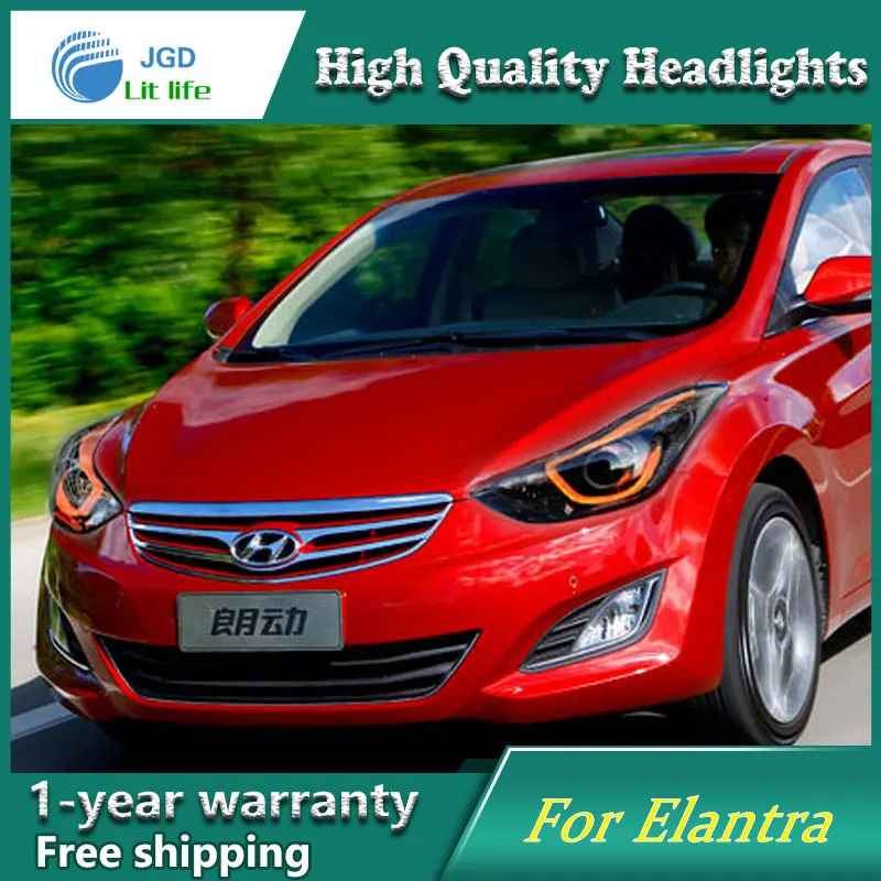 Высококачественный Стайлинг автомобиля для Hyundai Elantra 2012 2016 фары СВЕТОДИОДНЫЙ DRL