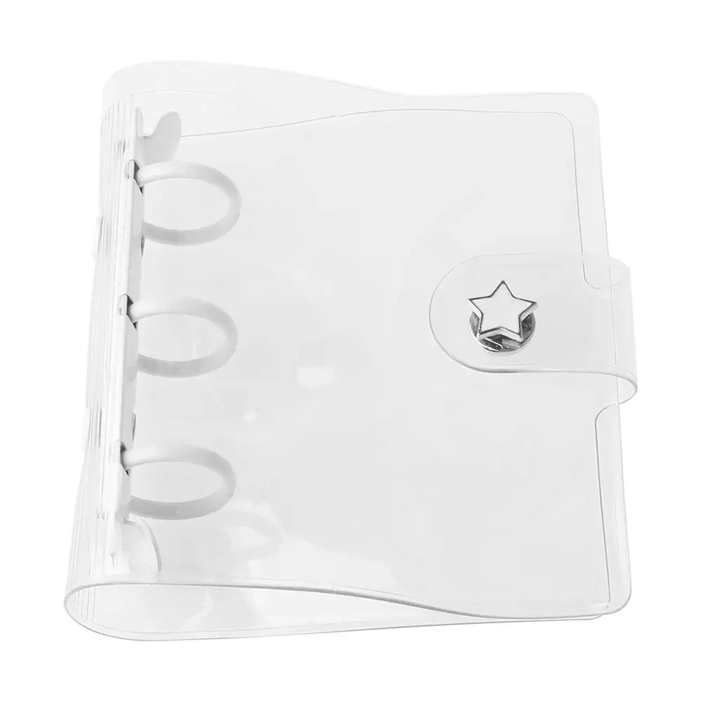 Transparent 3 Hole Mini PVC Loose Leaf Notebook Notepad Sheet Shell Folder Cover | Канцтовары для офиса и дома