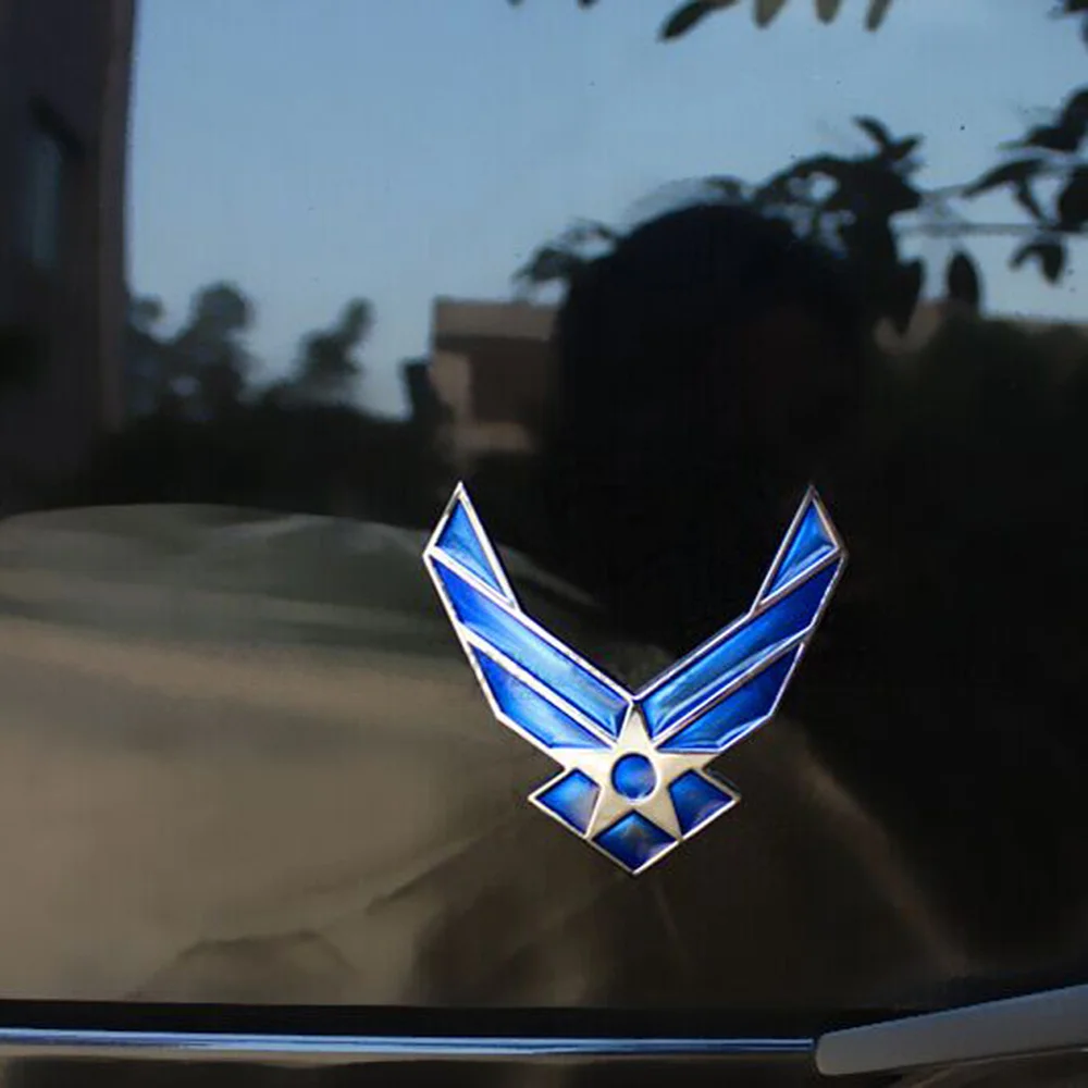 DSYCAR 3D металлическая американская ВВС наклейка с логотипом на автомобиль эмблема