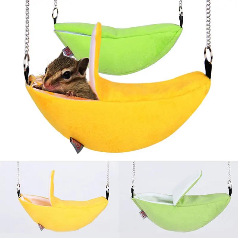 

Hamster cotton nest banana Shape House Hammock Bunk Bed House Toys Cage For Sugar Glider Hamster Small Animal Bird Pet Supplies