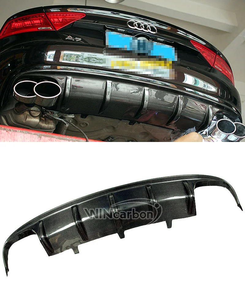 Задний диффузор из углеродного волокна MTM подходит для бампера Audi A7 Non Sline 2011