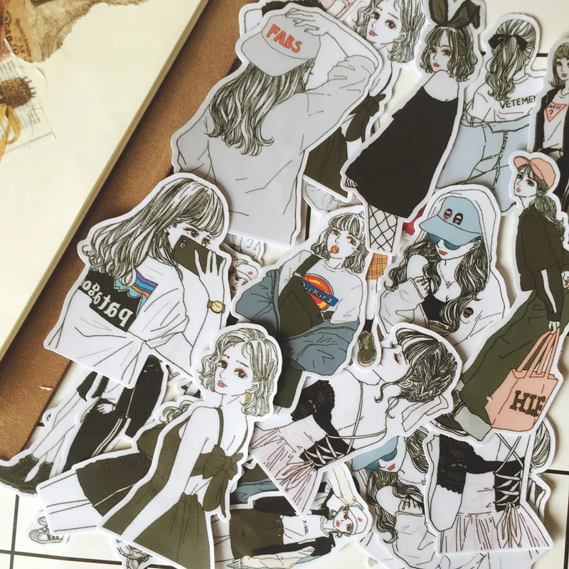 27 шт./компл. винтажные Стикеры для студенток и девушек сделай сам скрапбукинга