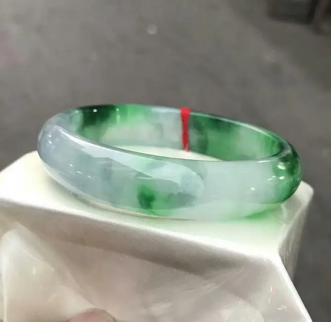 Сертифицированный (класс а) 100% натуральный зеленый жадеит нефритовый браслет