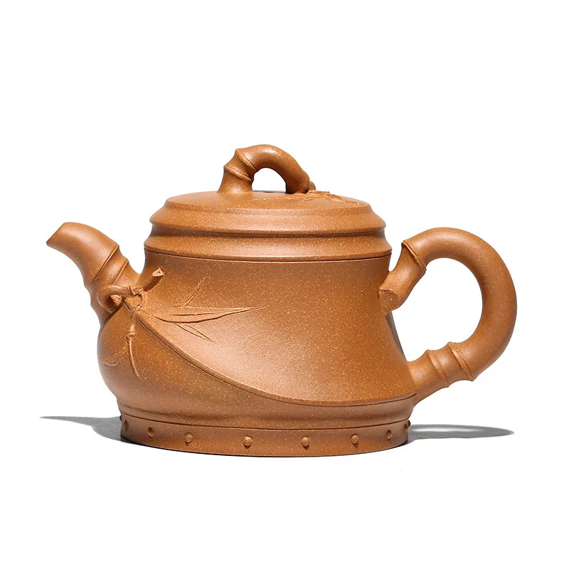 

Zhujie teapot, Jiang Jingming bamboo pile teapot, crab yellow clay teapot, pure handmade, authentic, yuzhongsha factory