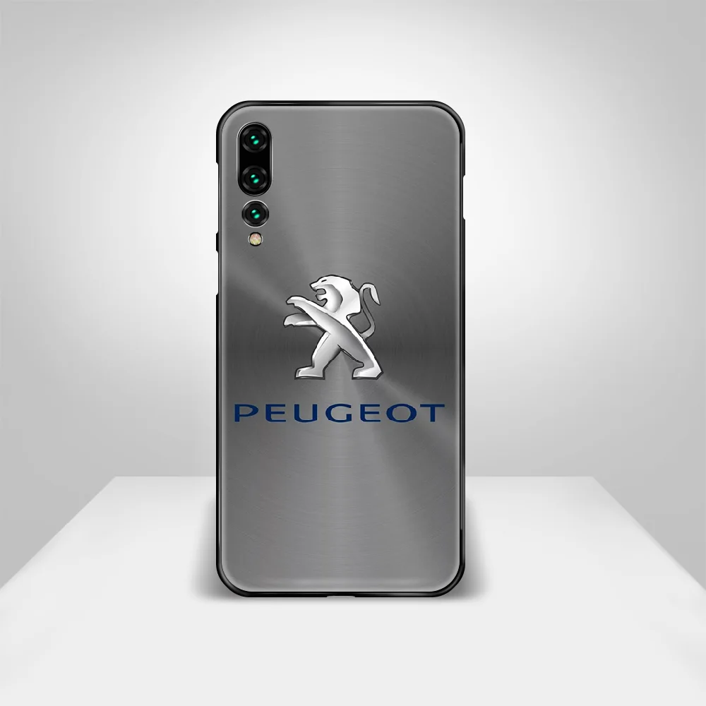 

Dongfeng Peugeot Phone Case Cover Hull For Huawei P8 P9 P10 P20 P30 P40 Lite Pro Plus smart Z 2019 black funda fashion