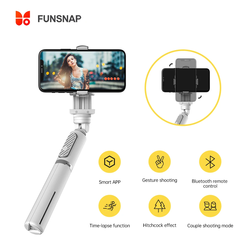 Захват FUNSNAP Q смартфон Gimbal селфи палка Карманный стабилизатор Bluetooth прямые
