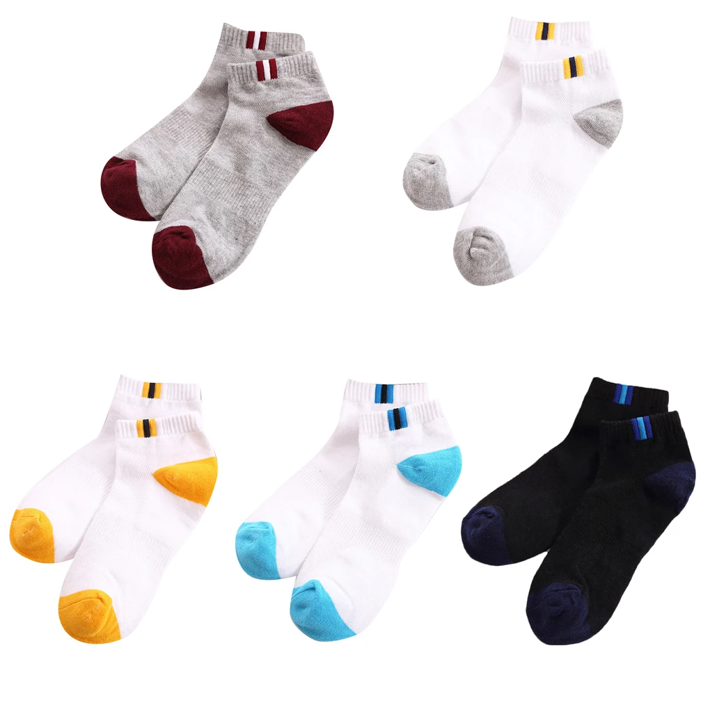 

1 pair Mens Cotton Mesh Breathable Business Casual Short Tube Socks black white Fashion Casual Men Socks