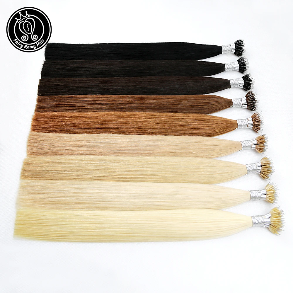 Fairy Remy Hair-extensiones de cabello Natural para mujer, cabello humano Remy de 20-22 pulgadas, con Micro cuentas, color rubio liso, 1 g/h